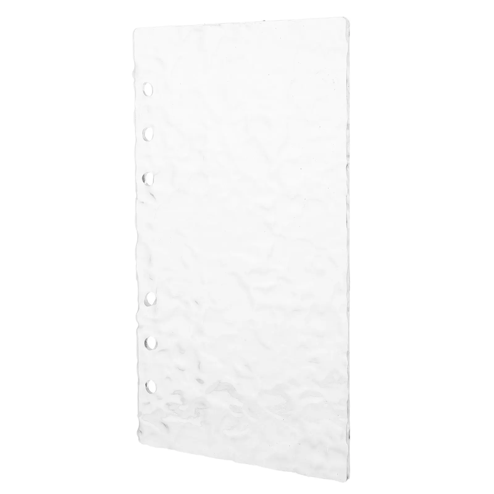 

Clear Acrylic Loose Leaf Notebook Binder Cover A6 Refillable Planner Shell Lightweight Document Organizer Spiral