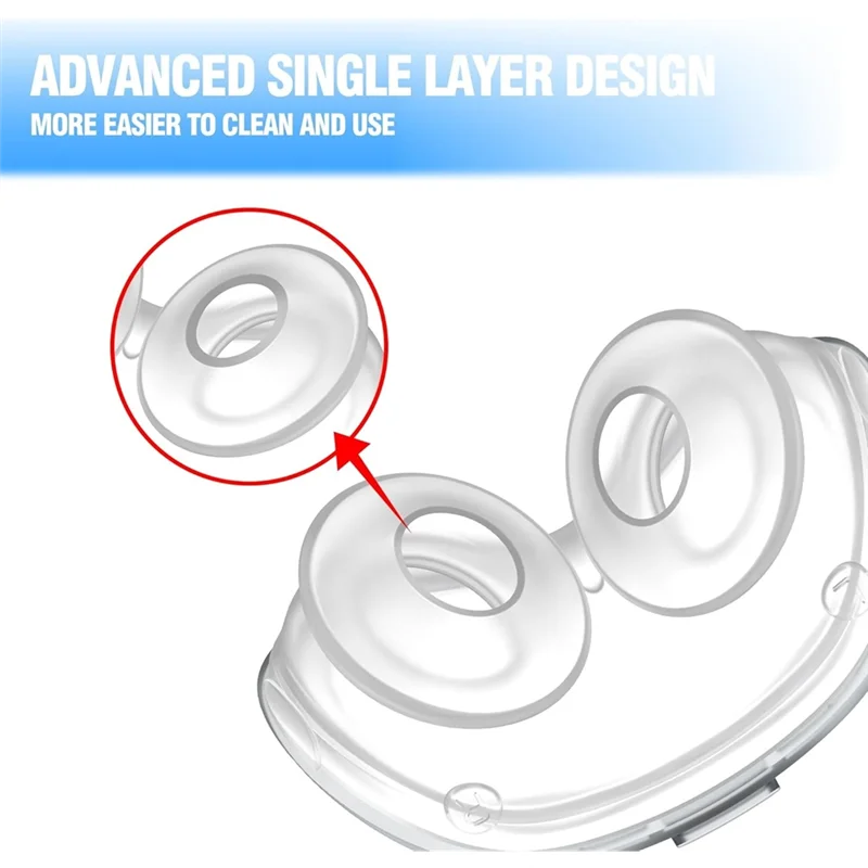 AT19-交換用 CPAP 用品- ソフトシリコン製 Airfit P10 中鼻枕用 2 パック
