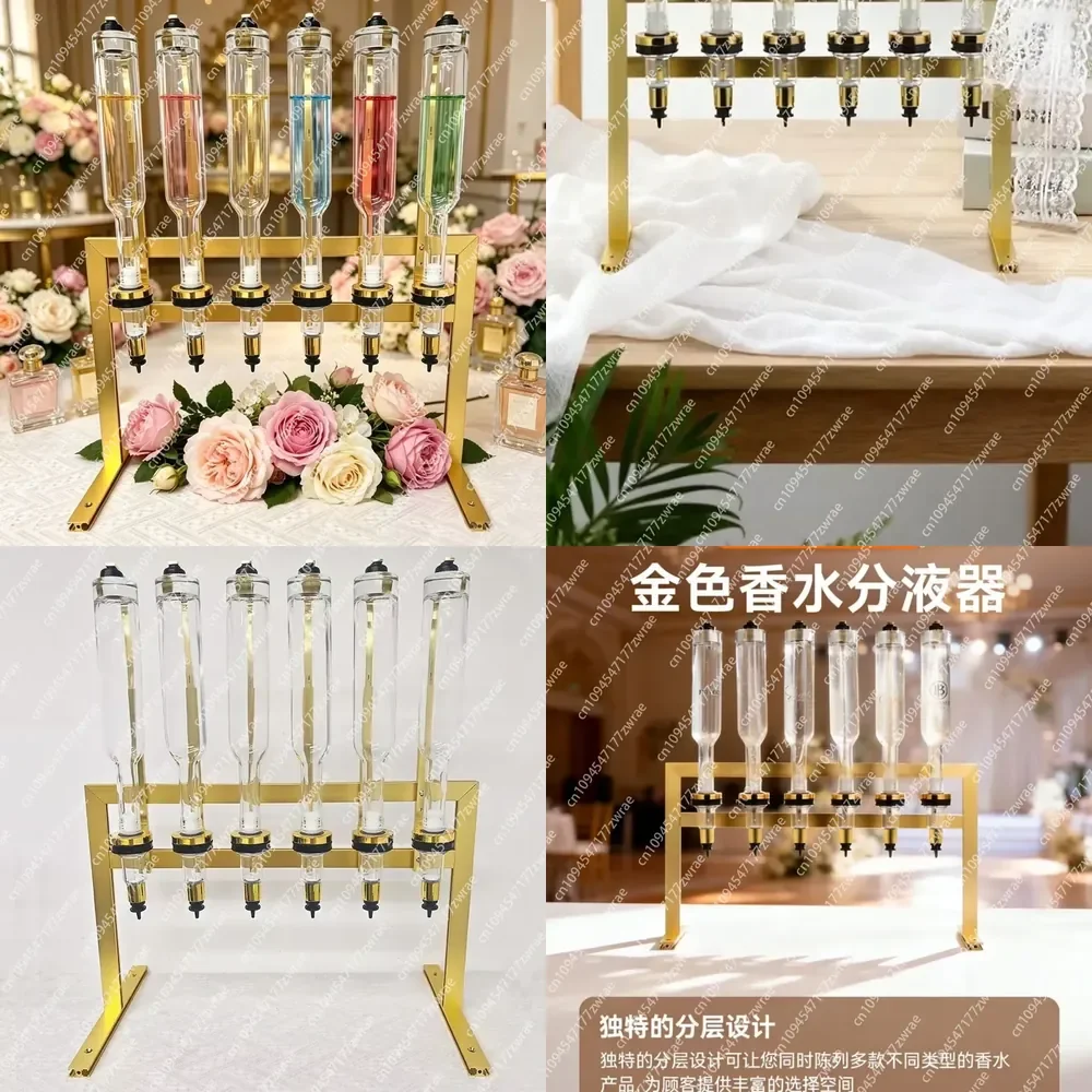 12pcs 500ml Golden Perfume Bar Dispenser Stable Bar Stand Glass Perfume bar Dispenser Wedding Decorations