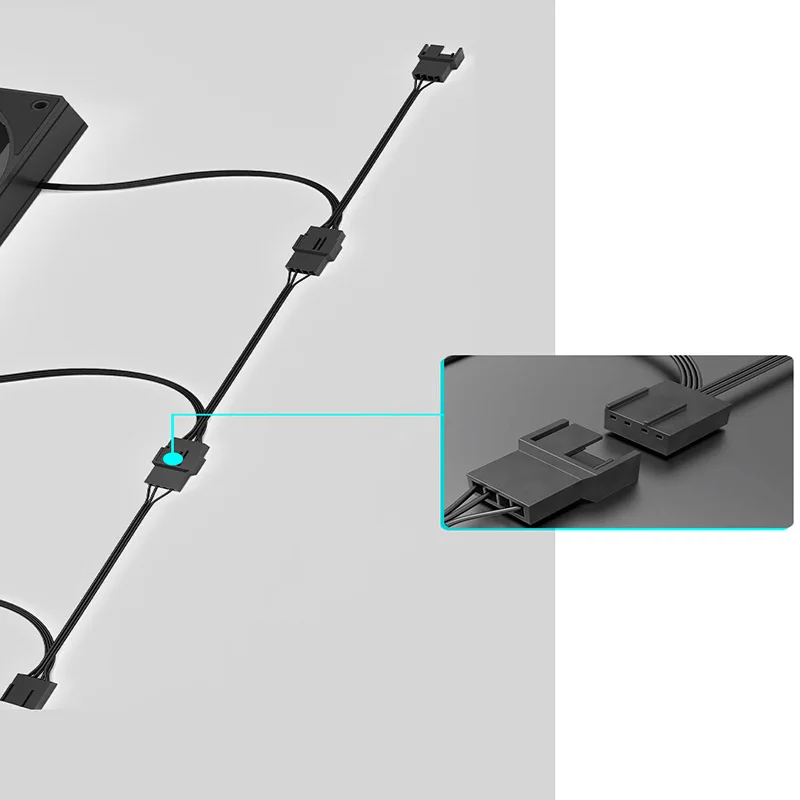 ID-COOLING AS-140 14CM 4PIN PWM PC Chassis Fan 5V 3PIN ARGB Baixo Ruído 1800RPM Ventilador Case de Computador Para Radiador/Refrigeração de Computador