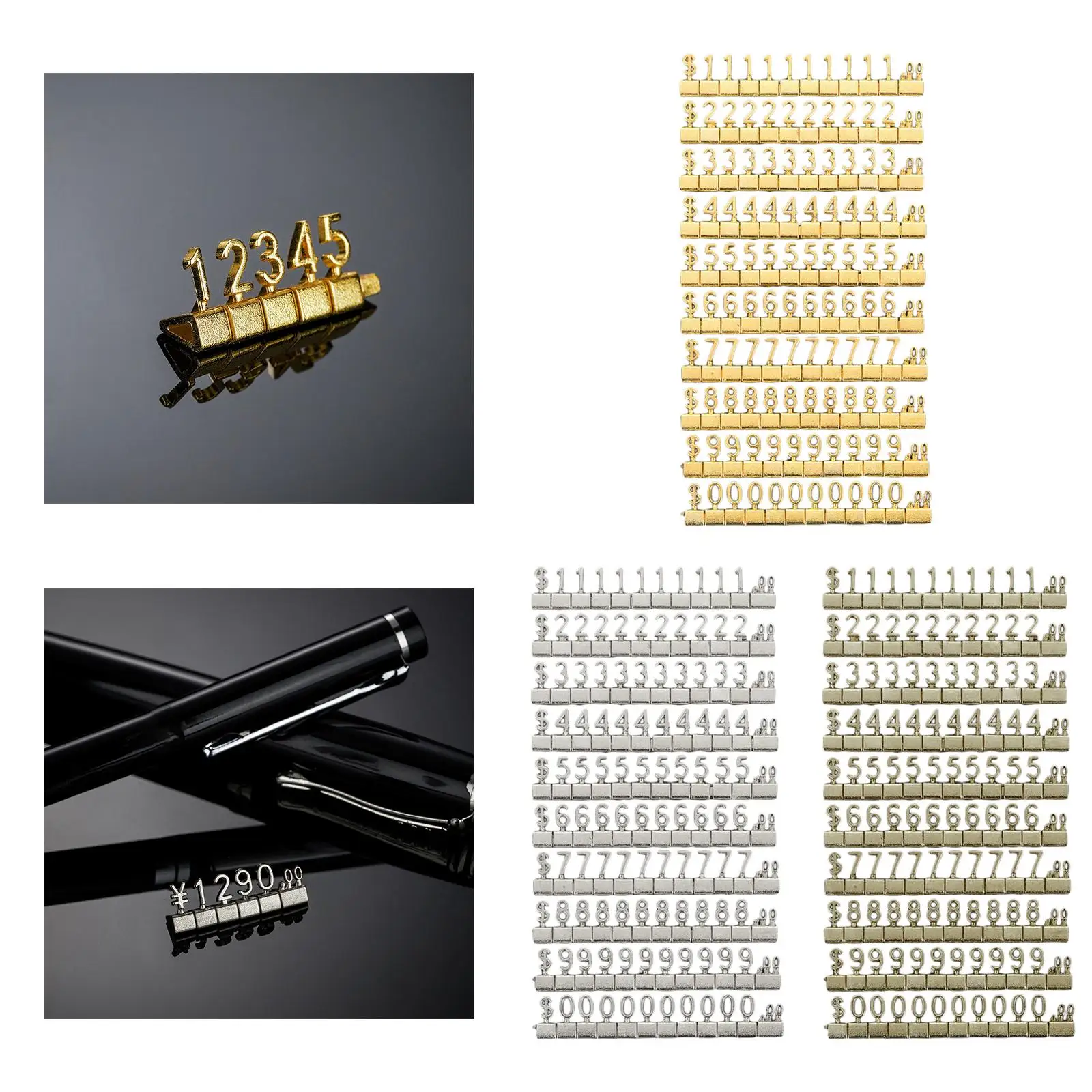 Detachable Digital Price Tags Cubes for DIY Arts Crafts Jewelry Shop Window Pricemarker Labels