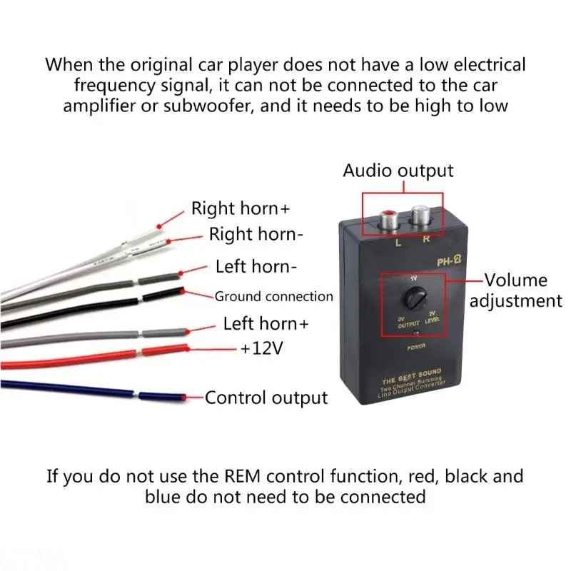 G7NA Car RCAs Stereo Output Converters High To Low Level Summing Output Converter