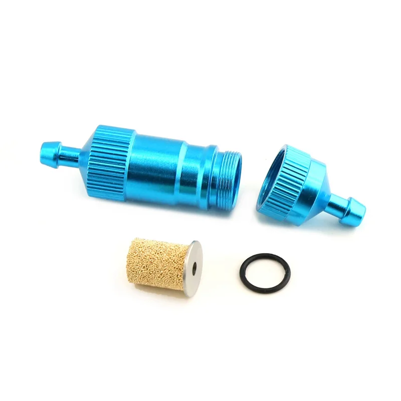 Grand filtre à carburant de haute précision, D4.5XD3XL laqué mm, 3mm, carburant RC, accessoires précieux pour avion Jane, avion, voiture, bleu