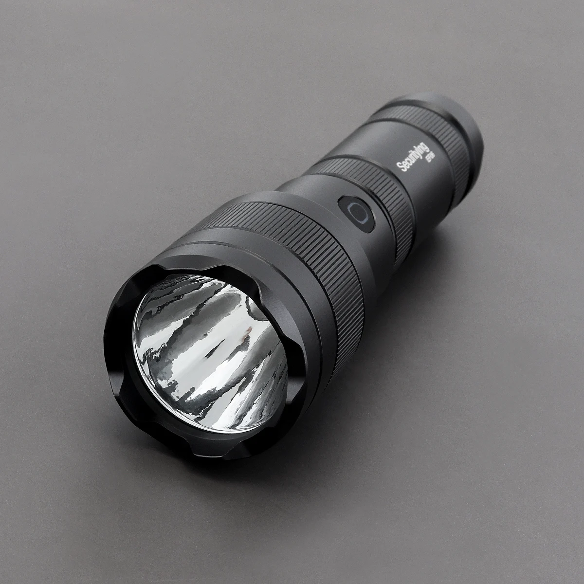 SecurityIng LED 600LM USB TypeC Rechargeable Flashlight with 3 Modes Light + Power Indicator