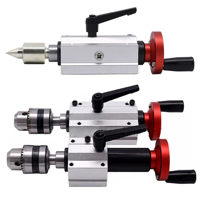 Woodworking Lathe Retractable Tail Top Seat B12 Chuck Drilling Tailstock Live Center Mini Beads Machine Live Top Rotary Movable