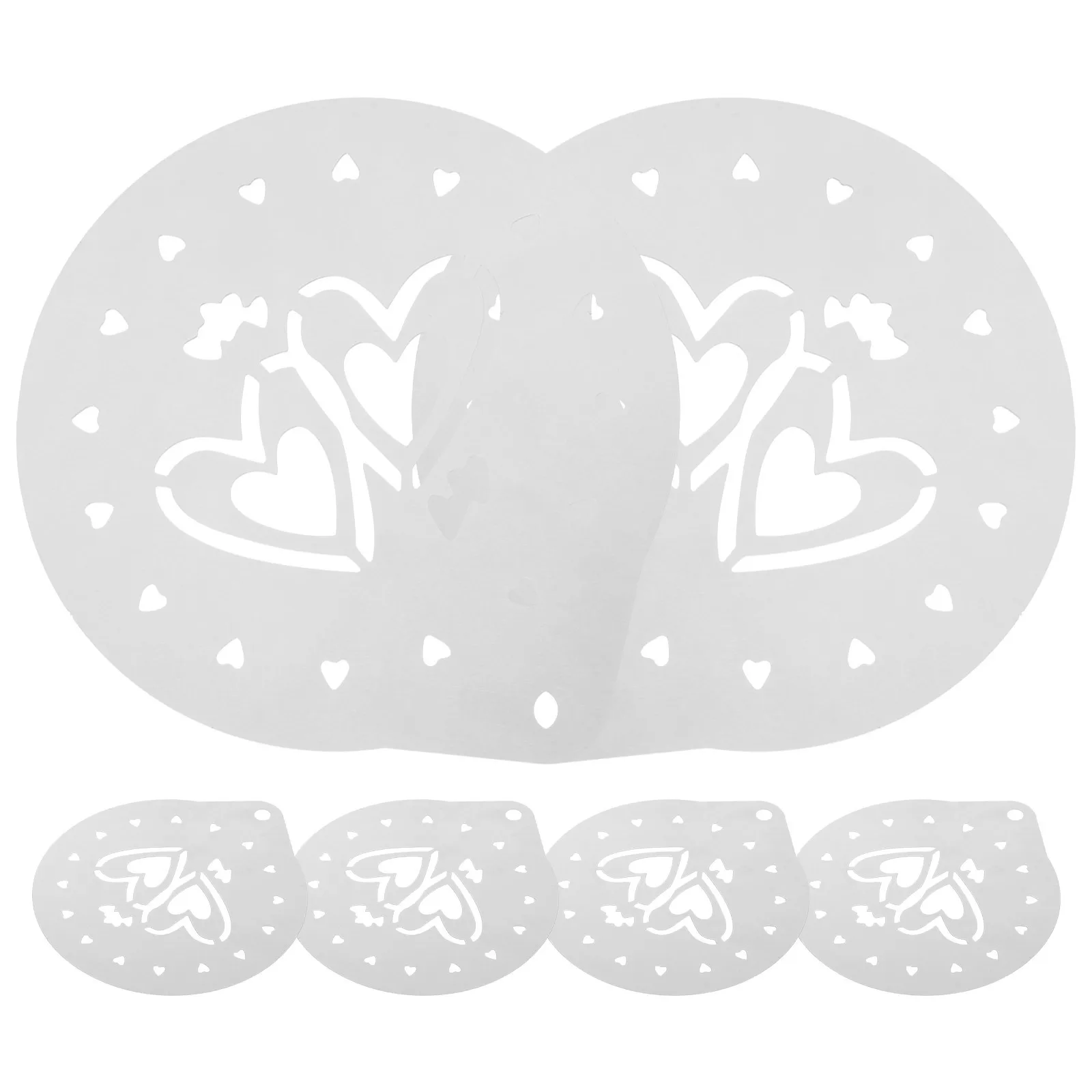 

6 pcs Mother'S Day Baking Stencil Spray Mold Pet Cookie Cake Decorating Template For Cupcake Mousse Coffee Fondant Dessert