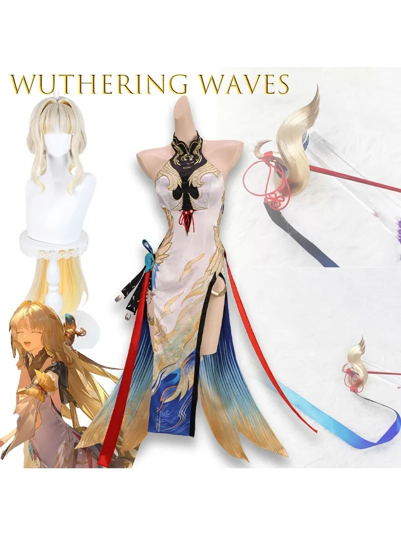 Su Sui Komplettes Cosplay-Outfit Wuthering Waves Spiel Cosplay-Kostüm Halloween Frischer Landschaftsstil Anime-Spiel Charakter Rollenspiel