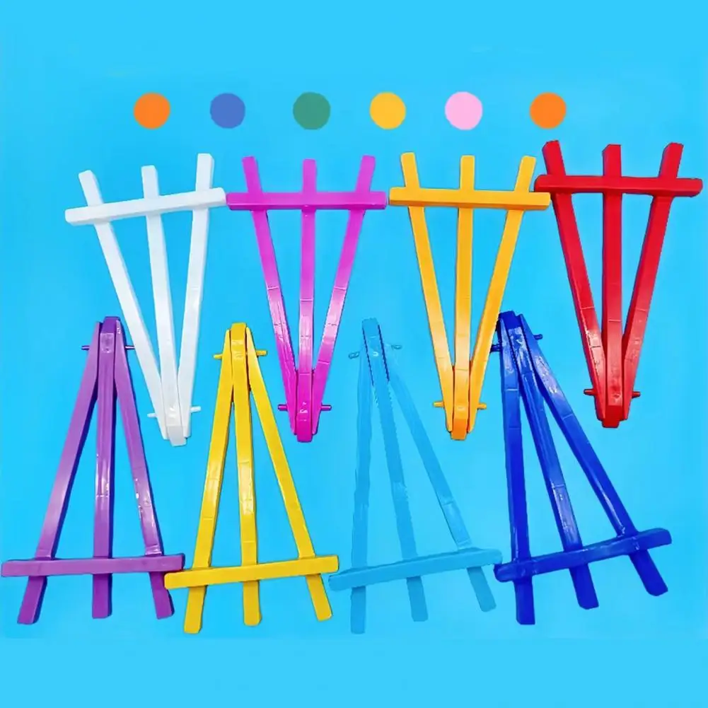 Triangle Easel Set of 5 Mini Plastic Sketching Easels for Kids Art Display Triangle Holder Stand Artist Easels Bright Colors