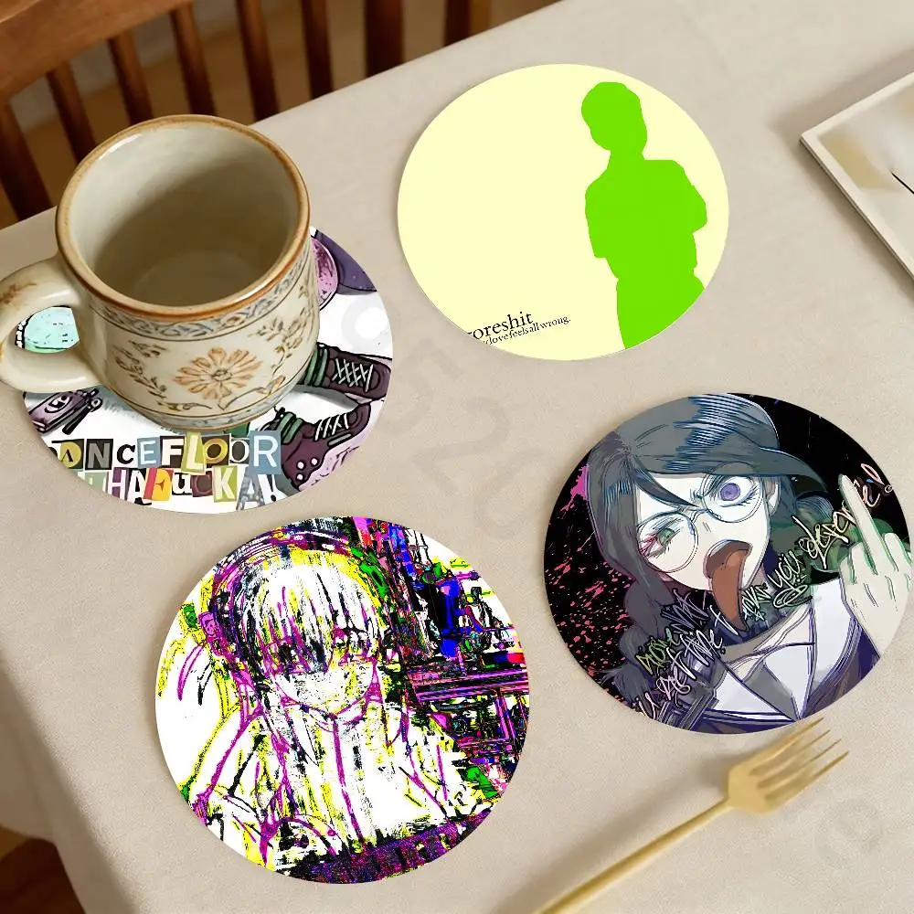 

Goreshit Album Cover Wooden Coaster Set Coffee Teacup Decoration Coffee Shop Beverage Shop Family Restaurant