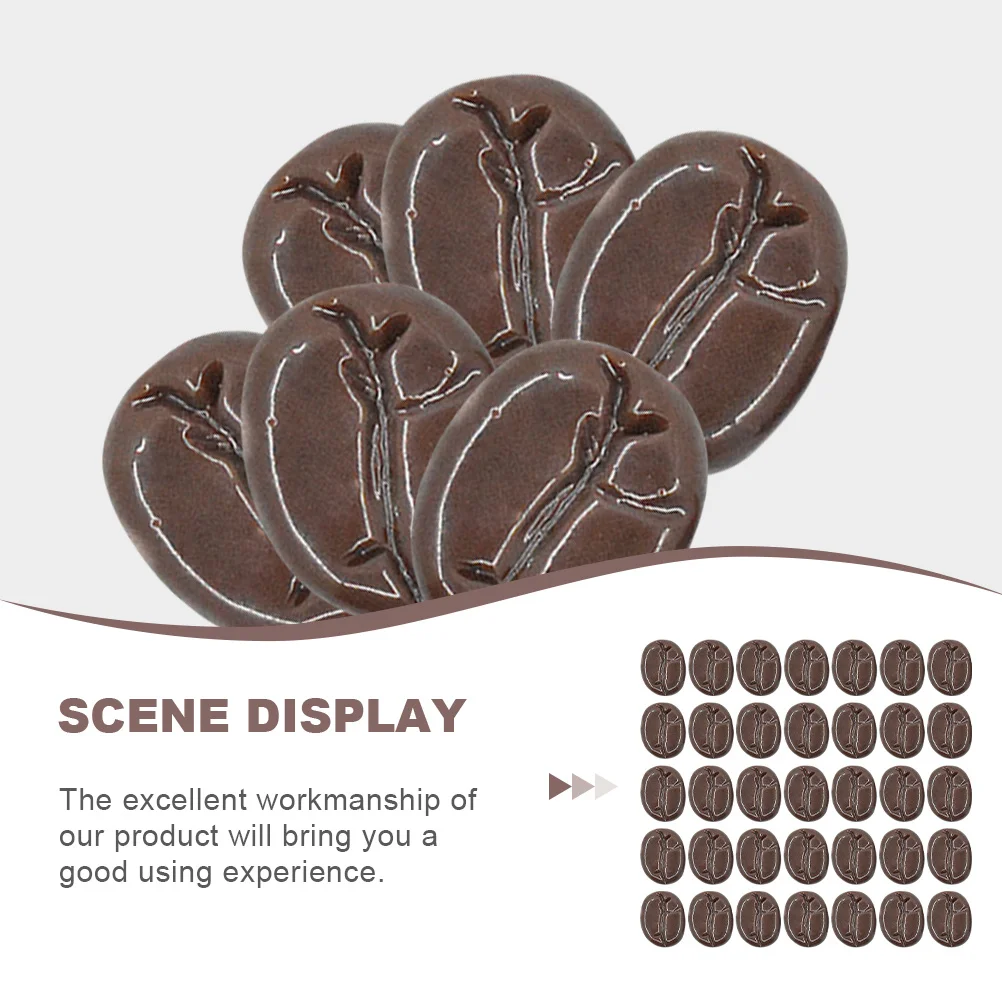 

100Pcs Tiny DIY Supplies Simulation Coffee Bean Decor for Phone Case and Craft Enthusiasts DIY Accessories Mini Coffee Bean