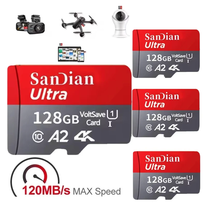2026 High-Speed Storge SD Card Original Micro TF Cards Class 10 Fast Transfer Memory Card for Phones/Digital Camera/MP3 Player