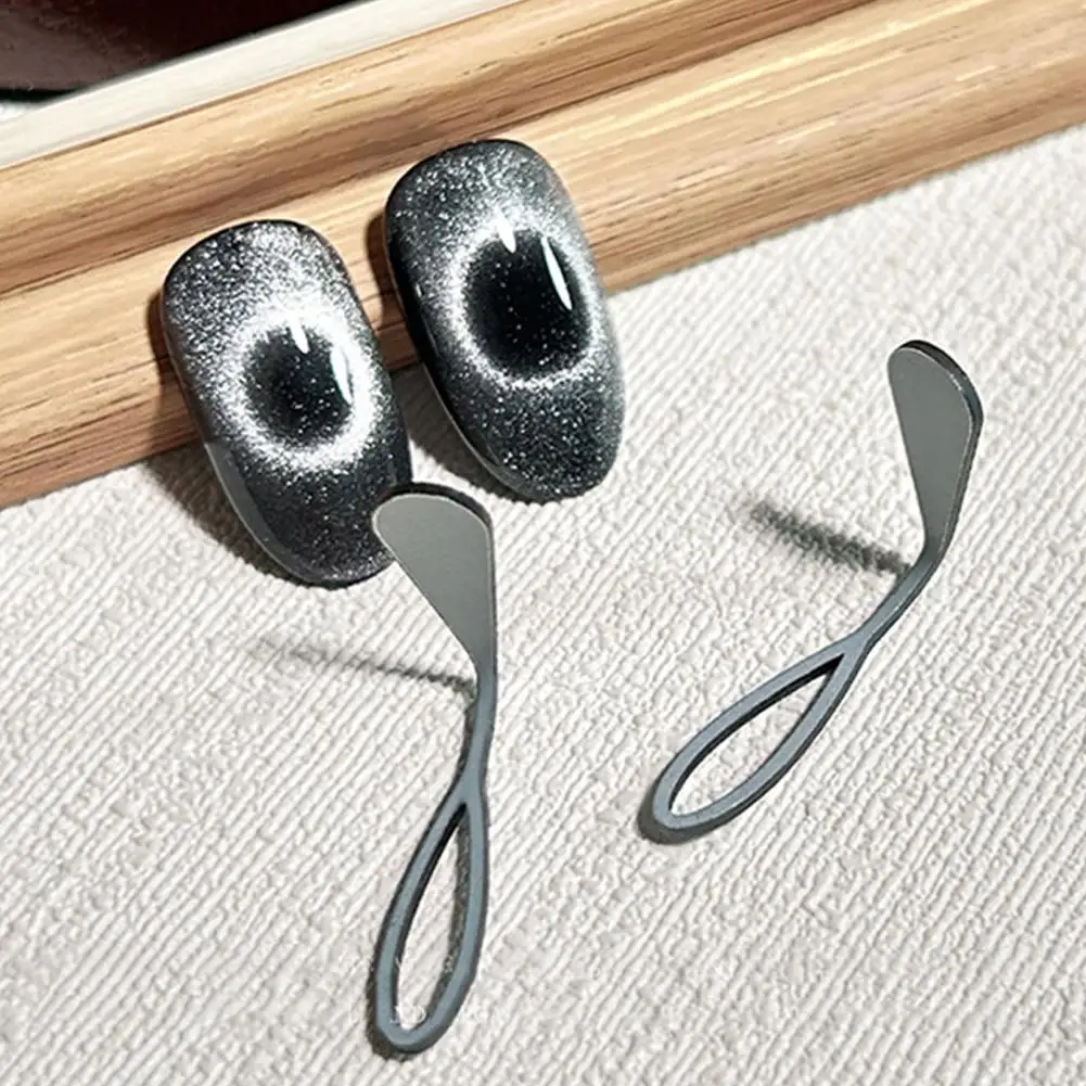 Conjunto de ímã de olho de gato oco e buraco preto, bastão magnético em formato de azeitona para 3d oco, faça você mesmo, ferramentas de manicure para salão de beleza, design de arte em unhas