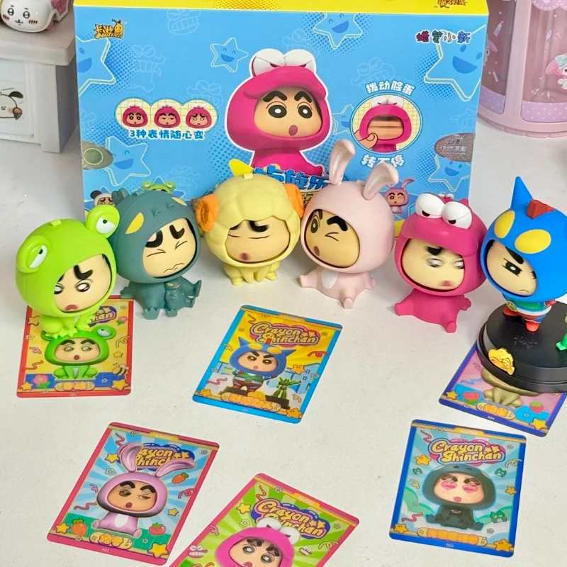 

New Original Crayon Shin-Chan Joyful Rotation Series Blind Box Trendy Toys Cute Doll Model Toys Action Figures Gifts For Kids