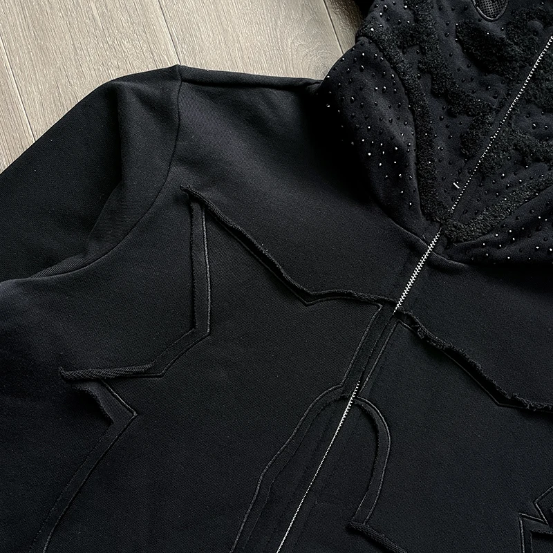 Glo Gang The Glory Full Zip Hoodie Embroidered Hot Diamond Hooded