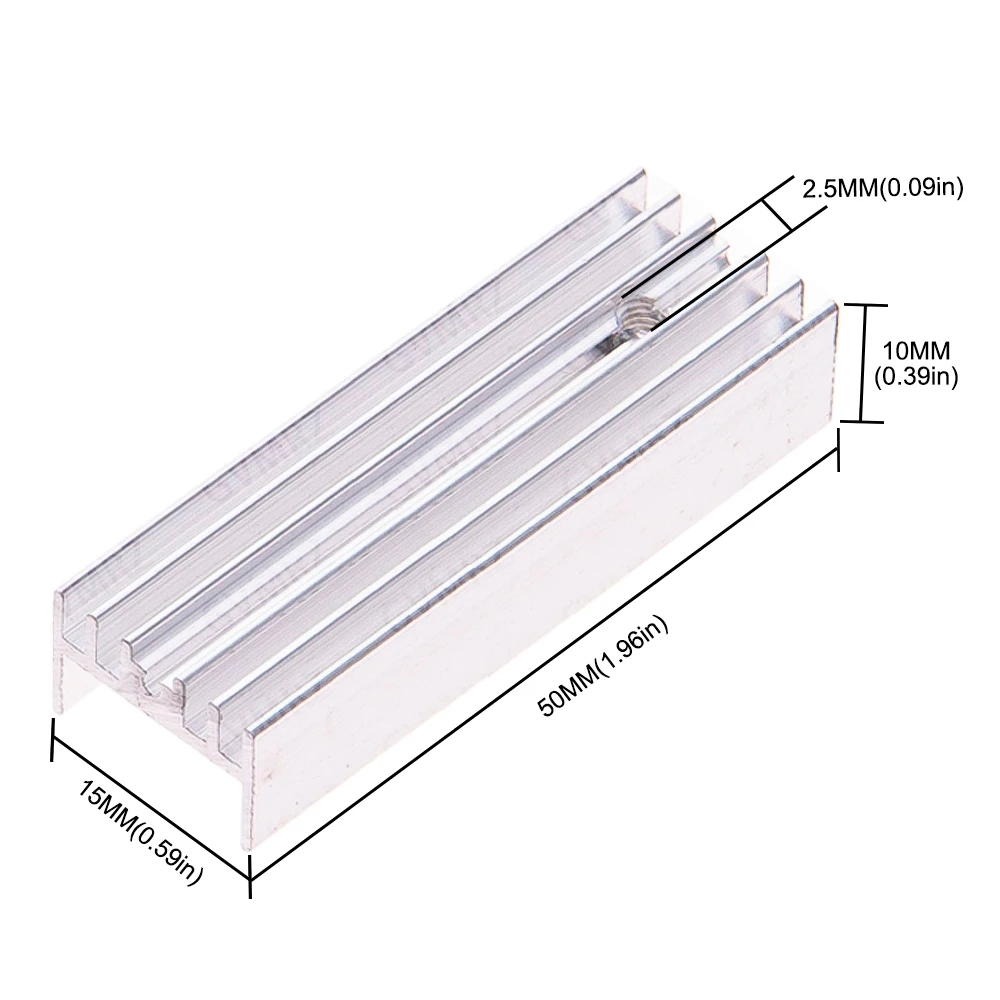 15x10x35/15 White Aluminum Heatsink Radiator 15*10*16/20 With Needle Transistor TO-220 For TO220 Transistors Integrated circuit
