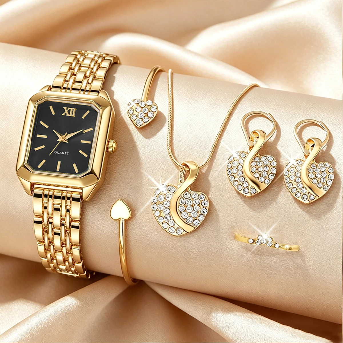 Jewelry Watches For Ladies - 6 Adet Zarif Dikdörtgen Kadın Saatleri