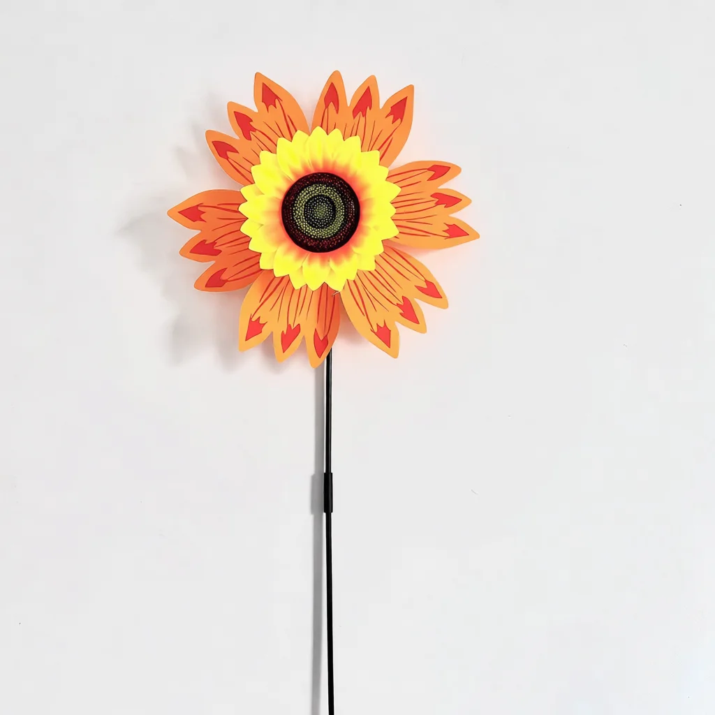 Creative Spinning Pinwheel Plastic Rainbow Windmill Outdoor Kids Toy Decorative Spinner For Garden Yard Party Prop