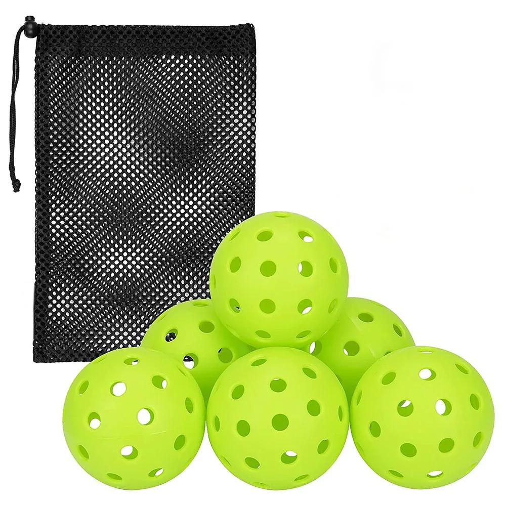 

Franklin Pickleball Balls 40 Hole Injection Molded Professional Training With Mesh Storage Bag For Indoor Outdoor Court Sports
