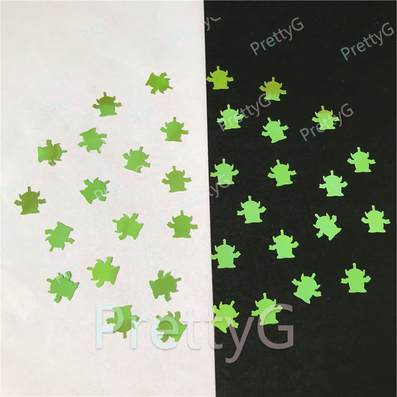 PrettyG-Aliens Teletubbies ترتر لامع للراتنج ، صناعة ذاتية الصنع ، مشغولات فنية ، مكياج أظافر ، إكسسوارات ديكور ، صندوق واحد ، C51R #3