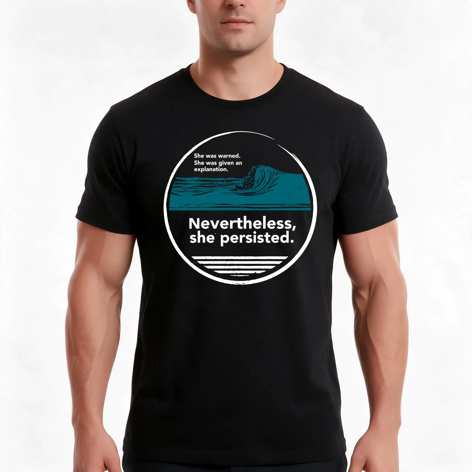 Nevertheless she persisted. T-Shirt Summer Casual Cotton Tee Oversized Streetwear Tops Vintage Graphic Print 100% Cotton