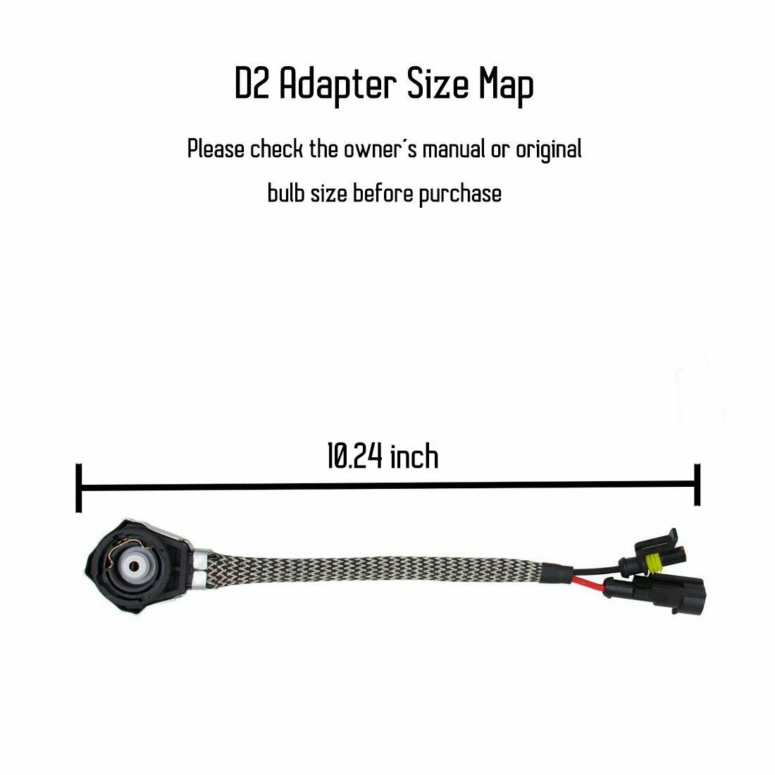 2X D2S/D4S HID Xenon Birne Adapter Kabelbaum Stecker Kabel Buchse