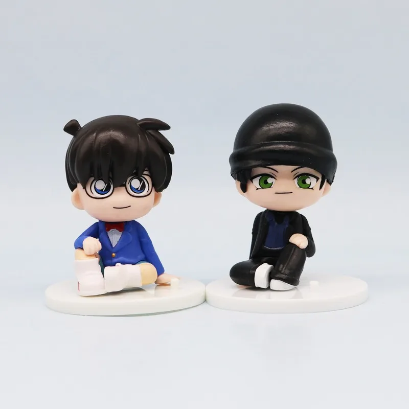 江戸川コナン Q エディション 8 ピースフィギュアセットクリエイティブクール高価値アニメ漫画かわいい人形コンピュータケースデスクトップ装飾ギフト