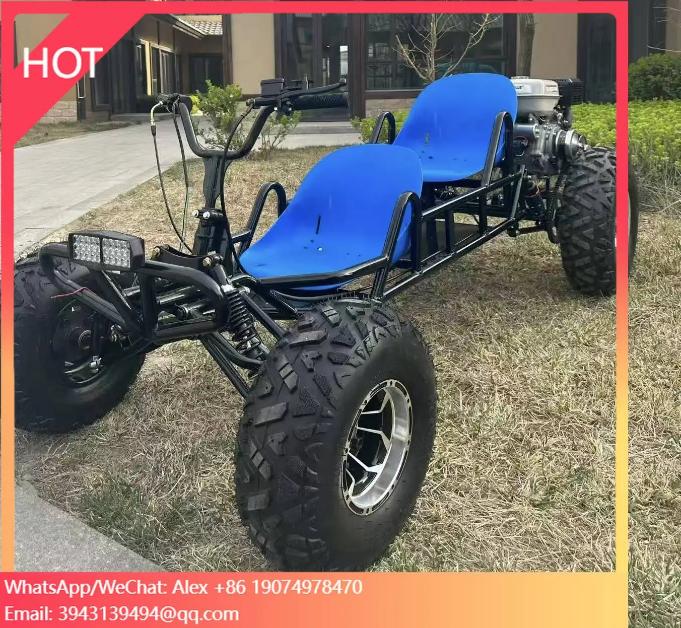 

ATICOL Professional Two-Seater 4x4 Off-Road Kart Electric/Gas 4 Stroke Engine 70KM/H 1000W Durable Pedal Outdoor Kids Adults