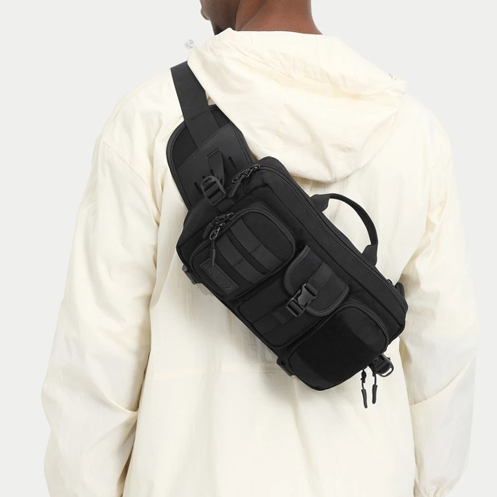 AB51 حقيبة كروس للرجال للمشي لمسافات طويلة في الهواء الطلق مقاومة للماء رياضية متعددة الوظائف بسعة كبيرة #4