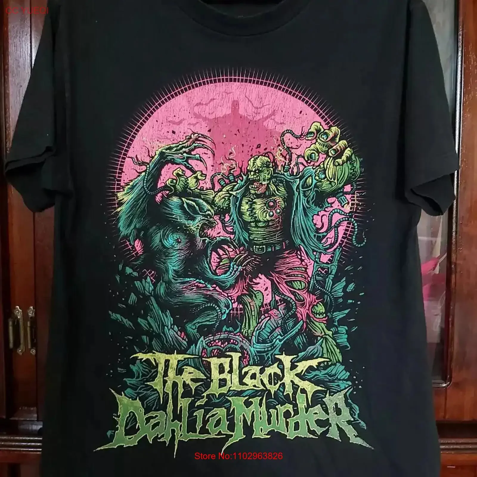 Футболка The Black Dahlia Murder S 3XL LI316, винтажная, с эффектом потертости, эластичная, повседневная, с графическим дизайном, унисекс, уличная одежда