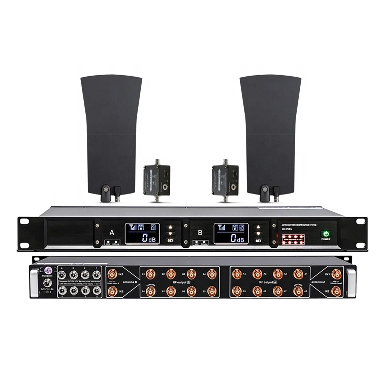 

R216 New 16-channel distributor with dual-screen wireless microphone amplifier stage performance signal enhancer