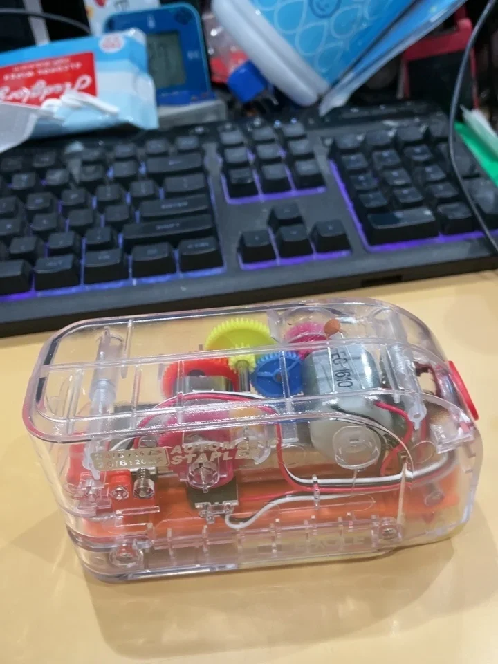 Supply Office School Binding Automatic Electric Stapler with Free 1 Box Staples 20-Sheet Capacity70g Paper Dual Power