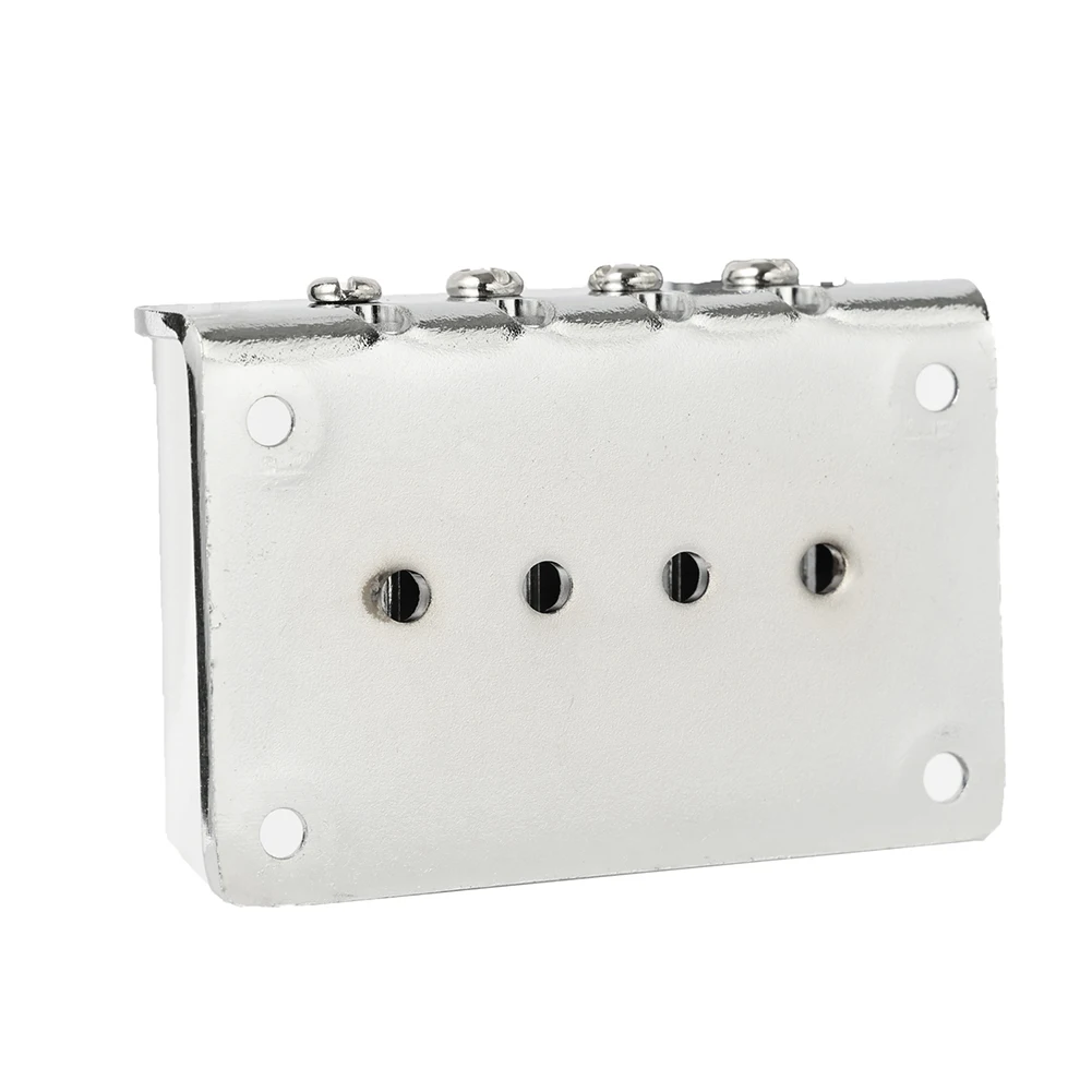 Sleek Metal Construction Hardtail Bridge Accessory for Electric For Box Guitars & Ukuleles with Adjustable Saddles