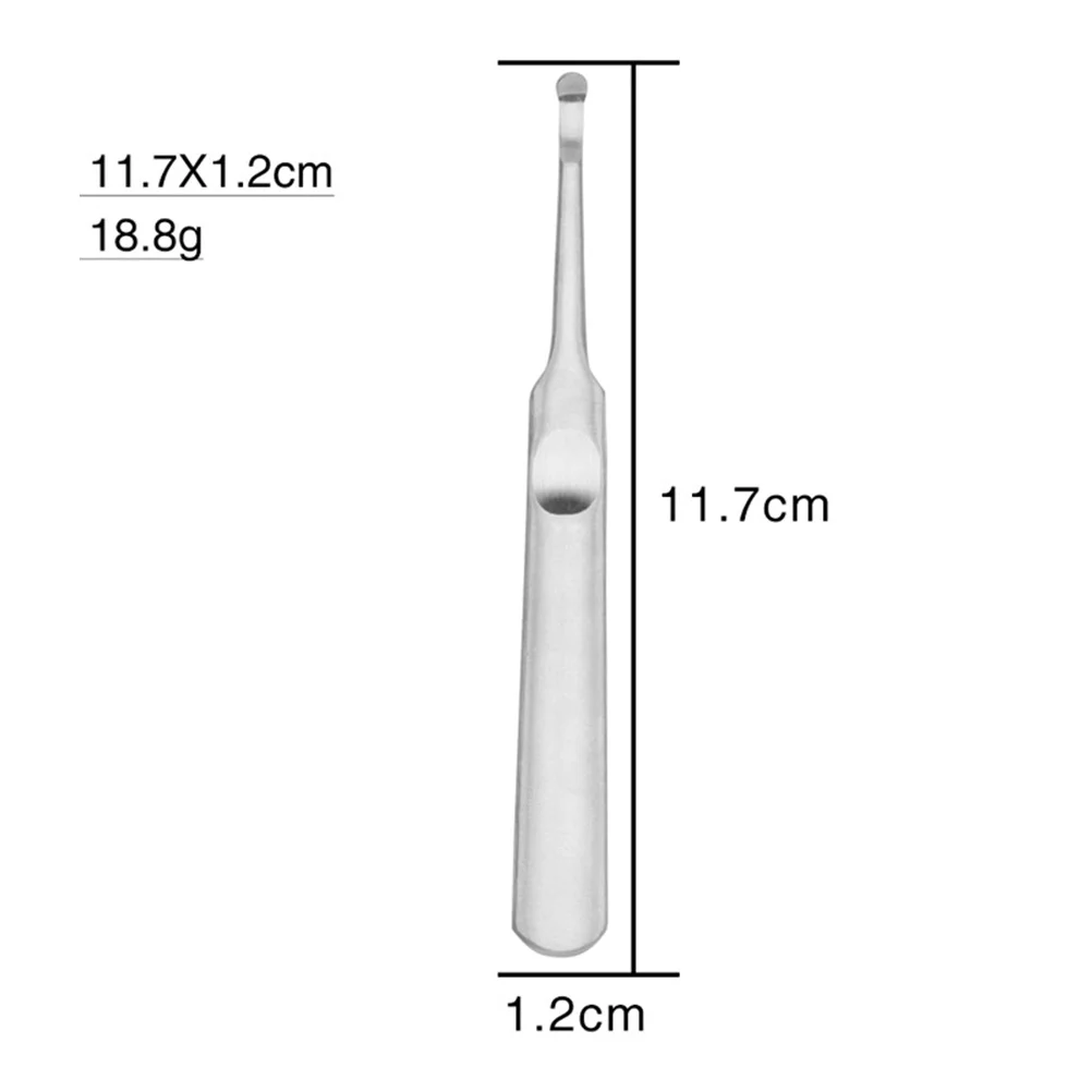 Conjunto de manicure de aço inoxidável, 5 peças, arquivo de unhas ergonômico para remoção de pele morta, limpador de cutícula, kit de ferramentas polidor, suprimentos para arte em unhas