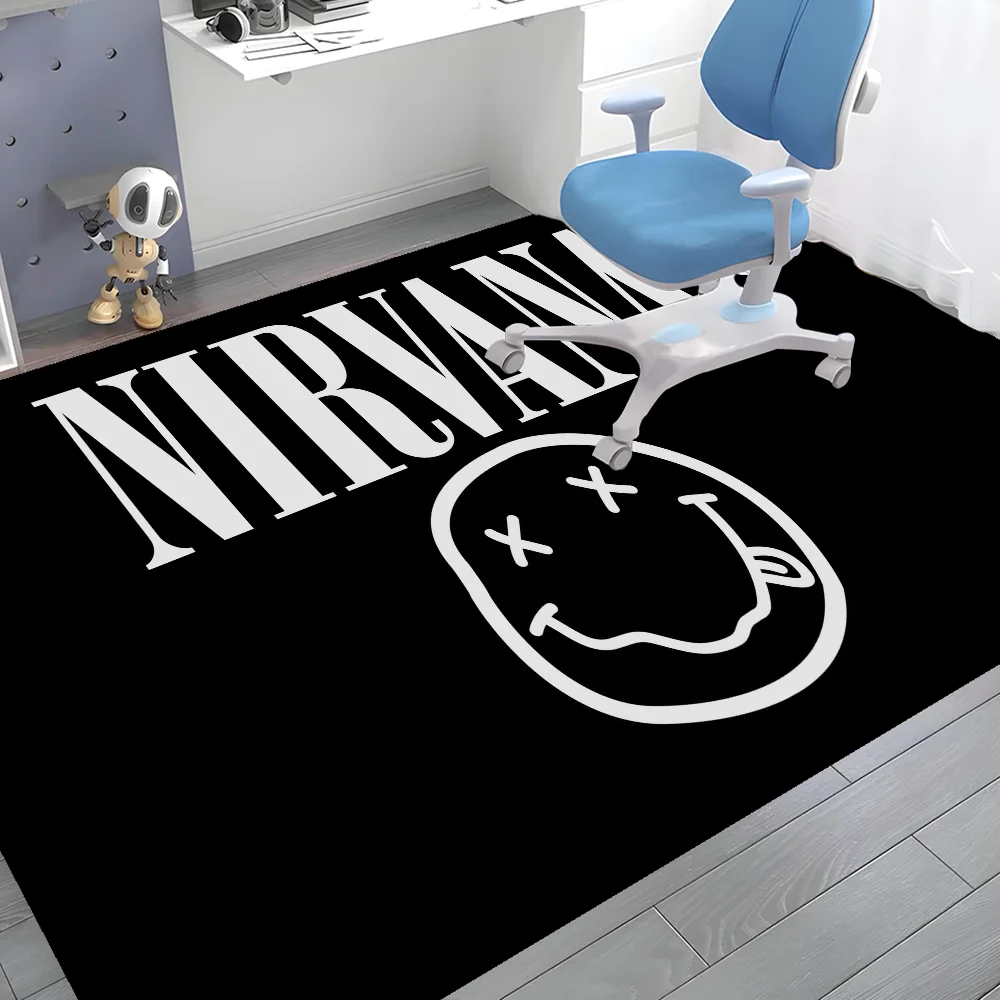 N-Nirvana Floor Mat INS Style Soft Bedroom Floor House Laundry Room Mat Anti-skid Household Carpets