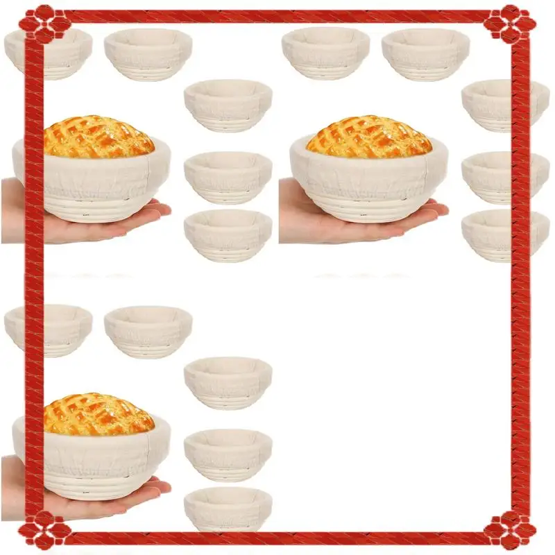 

24-часовая доставка, 18 шт., 5-дюймовая корзина для расстойки хлеба Banneton, круглая корзина для расстойки теста на ударе со съемной подкладкой