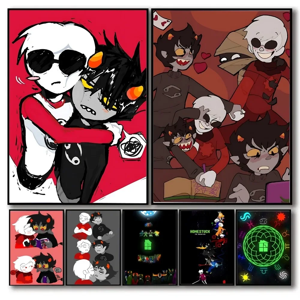 H-Homestuck T-Trolls Poster No Framed Poster Kraft Club Bar Paper Vintage Poster Wall Art Painting Bedroom Study Stickers