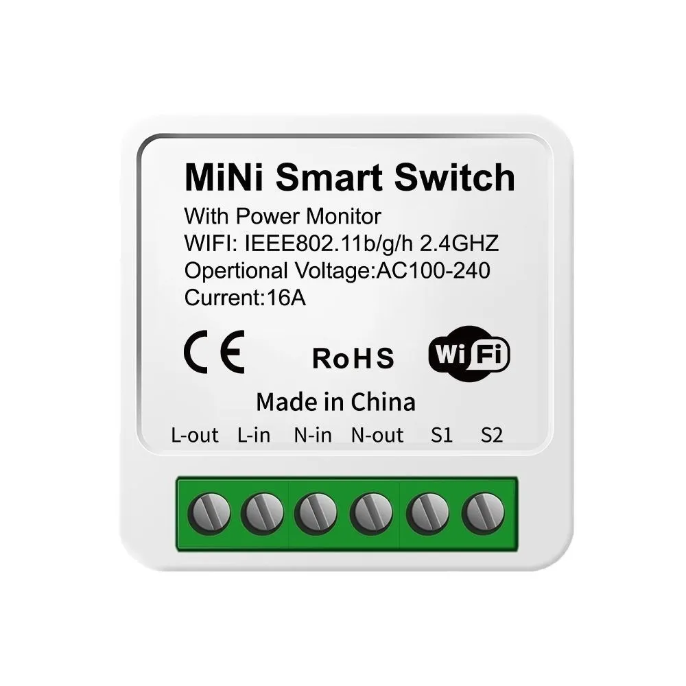 Tuya 16A Zigbee WiFi Smart Life App Modulo relè interruttore fai-da-te con monitor di alimentazione Controllo vocale compatibile con Alexa Google Home