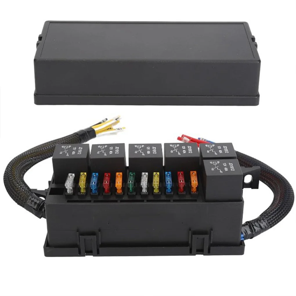 High Capacity Pre-Wired Fuse Relay Box 6 Relays 11 Fuses Automotive Waterproof Fuse And Relay Box Features Pre-wiring .