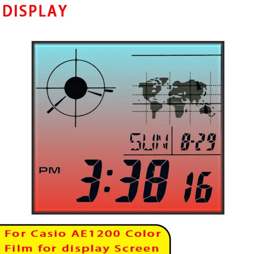 Farbbildschirm-Filtersets für Casio AE1200 Display Gradient Filter Royale Mod Hochwertiges Modellierzubehör