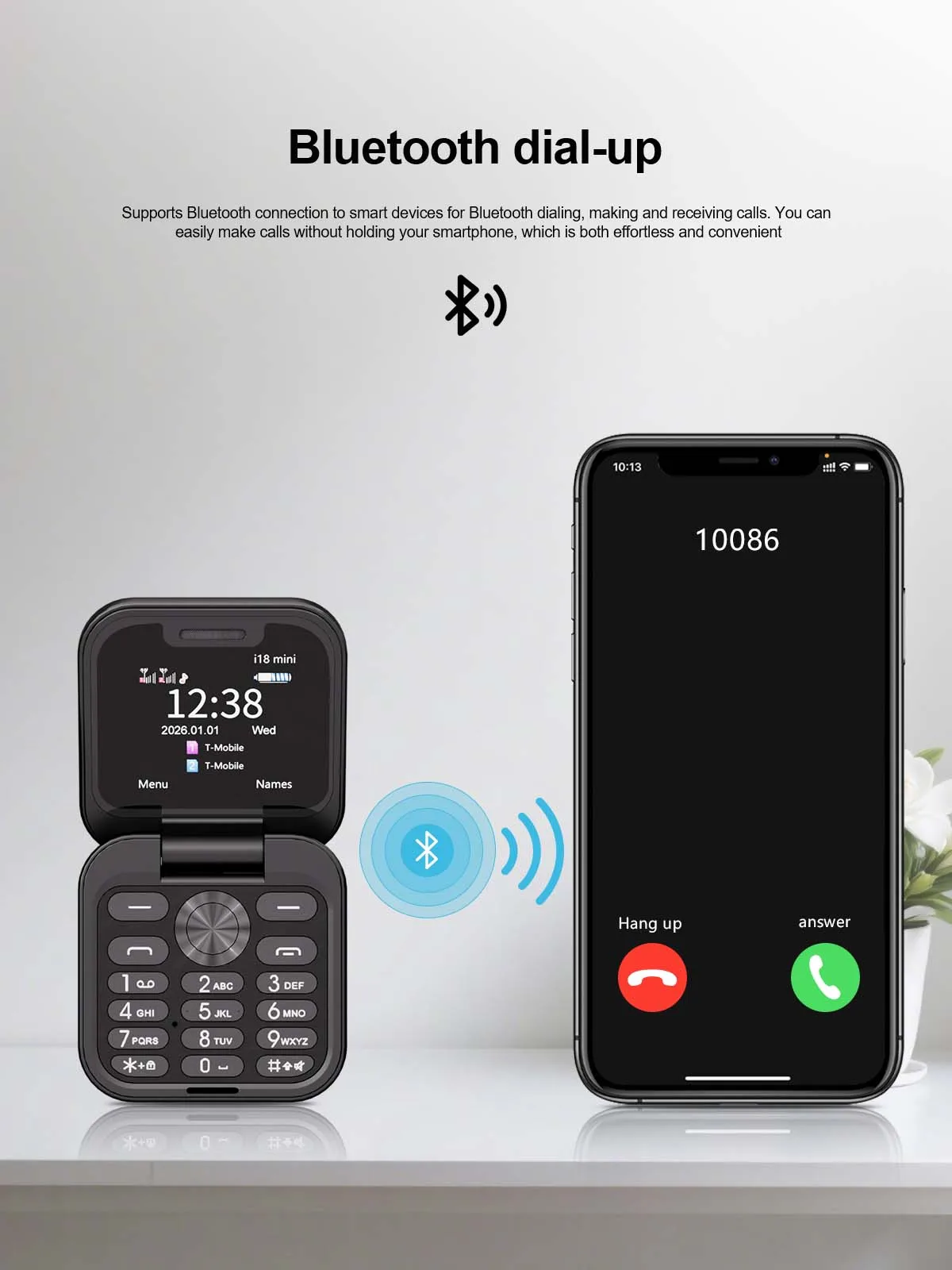 SERVO I18 mini 2G GSM/4G LTE Network Flip Mobile Phone 1.77-inch Screen Dual SIM FM Radio Flashlight Blacklist Mobile Phones