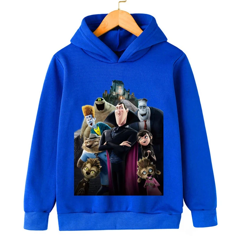 Hotel Transylvania Cartoon 2-14 Years Old Kids Boys Hoodies Sweatshirts For Autumn Coats Teenager Boy Clothes Kid Girls Tops