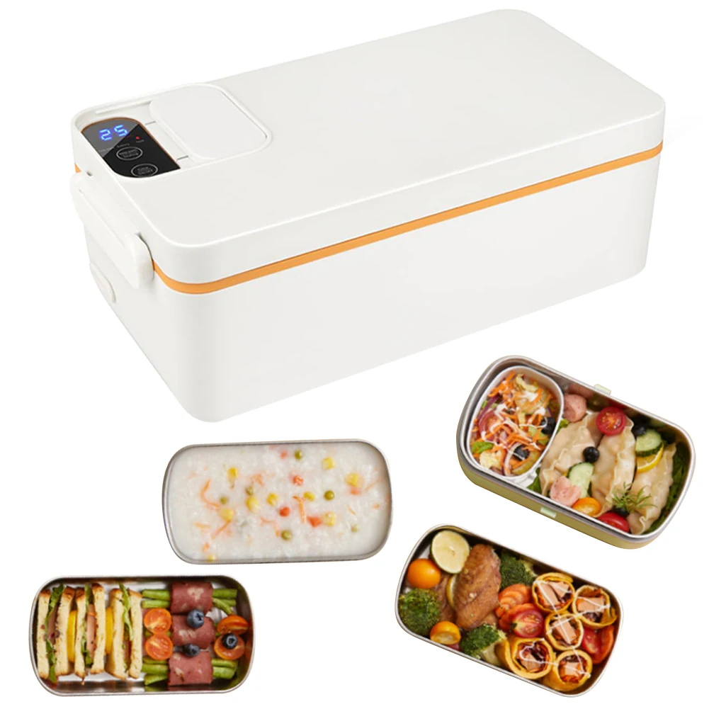 Electric Lunch Box Food Heater W/1.5L Removable Stainless Steel Container Heated Lunch Box  for Adult/Work/Car/Truck