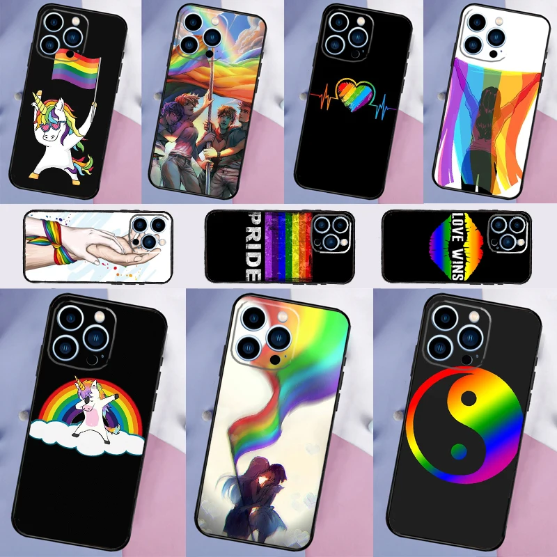 Gay Lesbian LGBT Rainbow Pride Cover For Samsung Galaxy S23 S24 S25 Ultra S21 S22 S20 S9 S10 Plus S21 FE S24 FE Phone Case