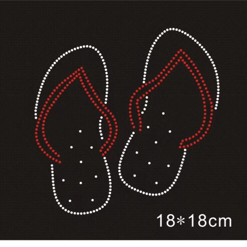 

2pc/lot Bling Rhinestones Motif Heat Transfer Design Iron on Crystal Sticker for Shoes Clothes Garment Pack Skirt Hotfix