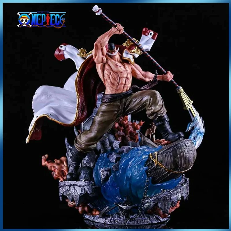 Action Figurine One Piece 41cm Anime Figure On Top Of The War Edward Newgate Statue Pvc Model Collection Toys Birthday Gifts