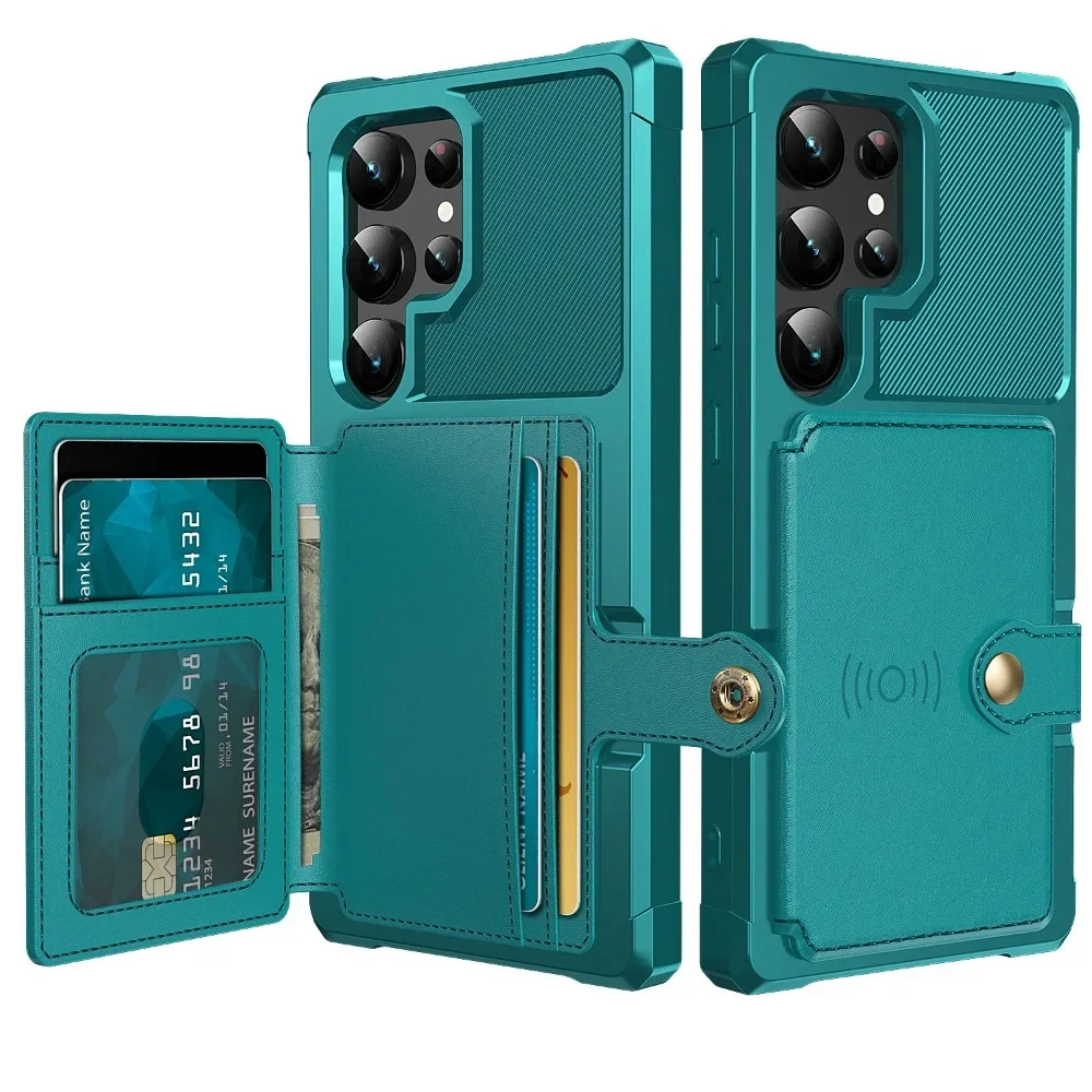 Kaarthouder hoesje voor Samsung Galaxy S24 S23 FE S25 Plus S22 S21 S26 Ultra A17 A37 A56 A36 A55 A35 A15 A54 A34 A52S A05S A05 A16