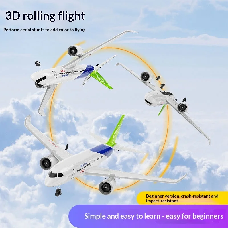 New Three Channel C919 Ducted Airliner 787 Glider EPP Foam Fixed Wing Aircraft Model Remote Control Plane for Hobbyists