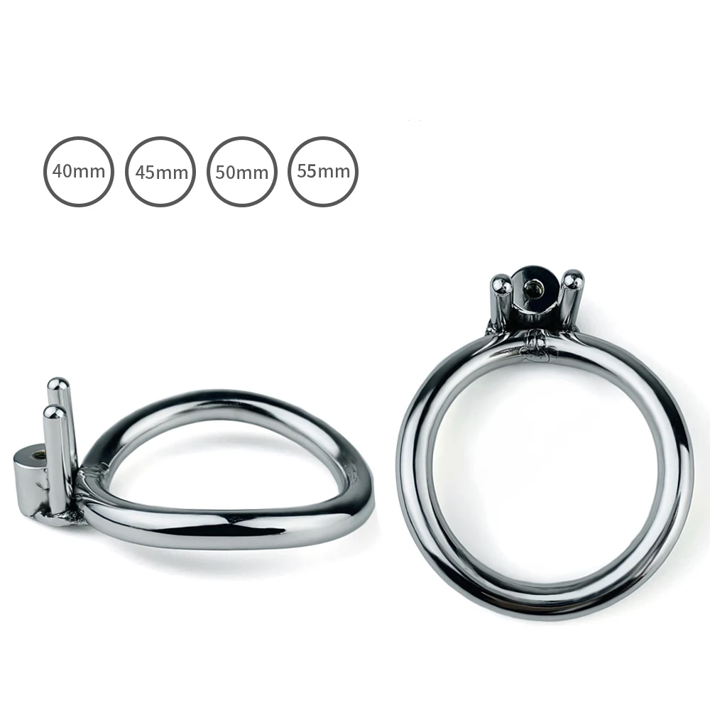 FRKO Metal Falt Inverted Sissy Chastity Cage Stainless Steel Hex Lockcock Cages Protaste Massager Ball BDSM Adult Products Men - view 6
