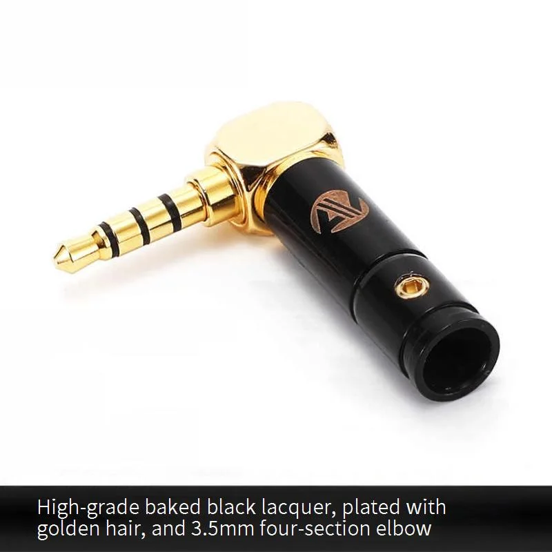 

AVSSZ Jack2.5/ 3.5mm/4.4mm Stereo TRRS Carbon Fiber DIY Headphone Balanced Straight Angle/Bend Welding Plug 3 4 5 Poles