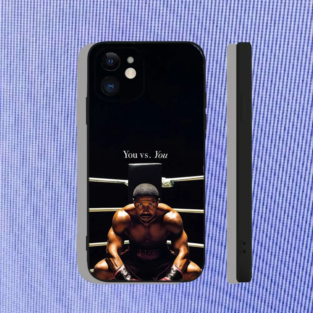 حافظة هاتف C-Creed Movie Boxing لهاتف iPhone 17,16,15,14,13,12,11,Pro,Max,Plus,Air,X,XS,XR,SE,8,7,Mini,Soft Black Funda #2
